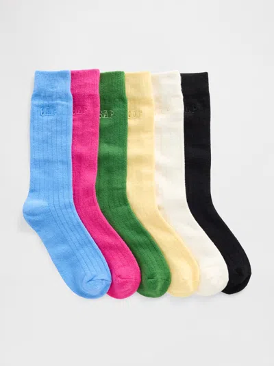 Gap Cashsoft Logo Crew Socks (7-pack) In Multi