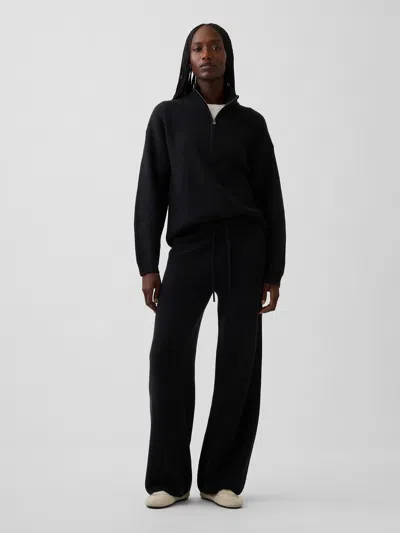 Gap Cashsoft Loose Sweater Pants In Black