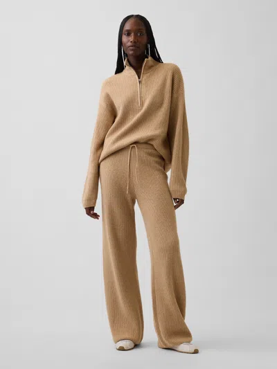 Gap Cashsoft Loose Sweater Pants In Camel Hair Tan