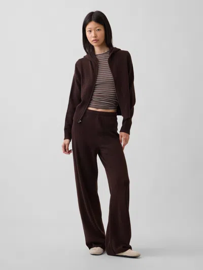 Gap Cashsoft Loose Sweater Pants In Terra Brown Heather