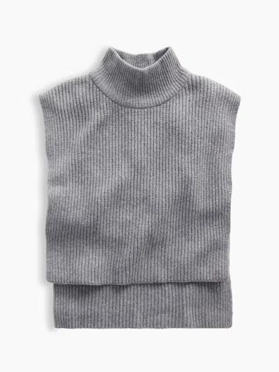 Gap Cashsoft Mockneck Sweater Bib In Animal Print