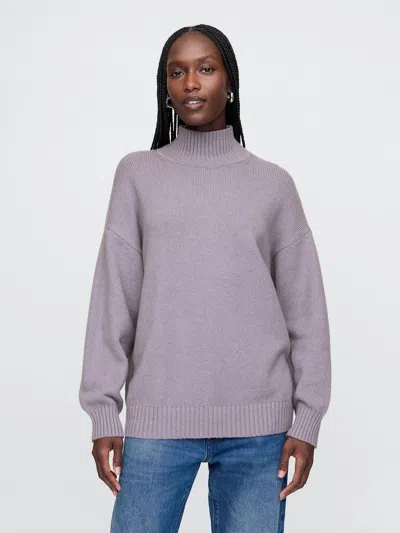 Gap Cashsoft Mockneck Sweater In Dusty Mauve Purple