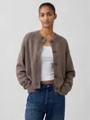 Gap Cashsoft Oversized Chunky Cardigan In Brown