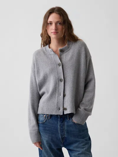 Gap Cashsoft Oversized Chunky Cardigan In Grey