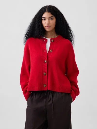 Gap Cashsoft Oversized Chunky Cardigan In Modern Red
