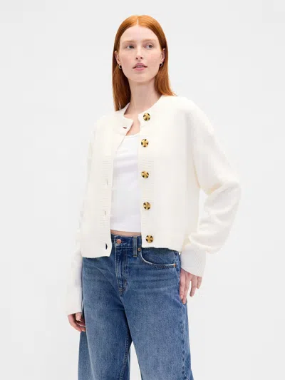Gap Cashsoft Oversized Chunky Cardigan In Neutral