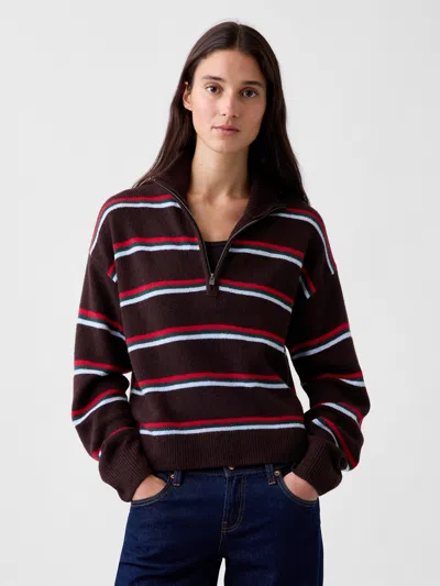 Gap Cashsoft Oversized Half-zip Pullover Sweater In Multi