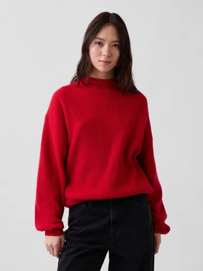 Gap Cashsoft Oversized Rollneck Sweater In Red