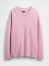 Gap Cashsoft Oversized V-neck Sweater In Pink
