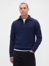 Gap Cashsoft Quarter-zip Pullover Sweater In Blue