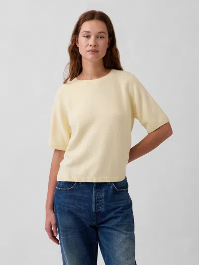 Gap Cashsoft Raglan Sweater T-shirt In Yellow