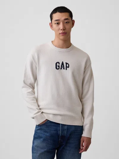 Gap Cashsoft Relaxed Logo Sweater In Regular Gray