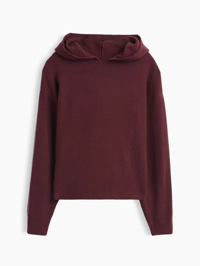 Gap Cashsoft Relaxed Sweater Hoodie In Burgundy