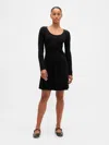Gap Cashsoft Rib Mini Sweater Dress In Black