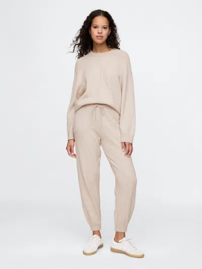 Gap Cashsoft Seam Joggers In Cobblestone Beige