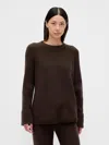 Gap Cashsoft Shaker-stitch Boyfriend Sweater In Brown