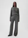 Gap Cashsoft Shaker-stitch Sweater Pants In Charcoal Grey