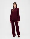 Gap Cashsoft Shaker-stitch Sweater Pants In Red