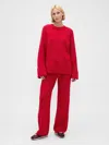 Gap Cashsoft Shaker-stitch Sweater Pants In Red