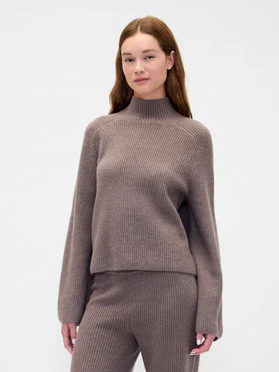GAP CASHSOFT SHAKER-STITCH TURTLENECK SWEATER