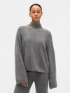 Gap Cashsoft Shaker-stitch Turtleneck Sweater In Gray
