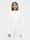 Gap Cashsoft Shaker-stitch Turtleneck Sweater In White