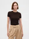 Gap Cashsoft Stretch Baby T-shirt In Brown