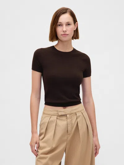 Gap Cashsoft Stretch Baby T-shirt In Brown