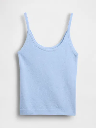 Gap Cashsoft Stretch Crop Tank Top In Blue