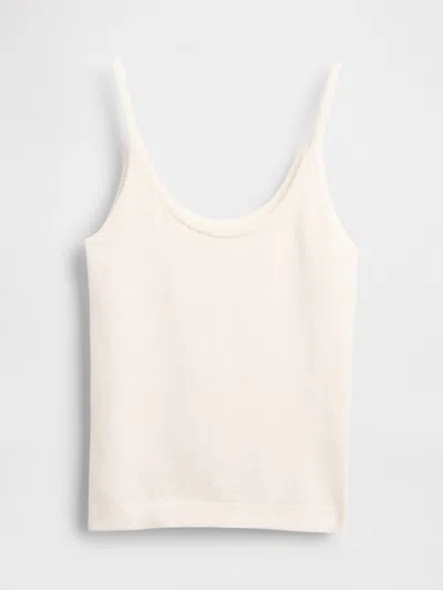 Gap Cashsoft Stretch Crop Tank Top In White