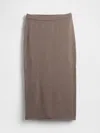 Gap Cashsoft Stretch Midi Skirt In Brown