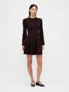 Gap Cashsoft Stretch Mini Sweater Dress In Brown