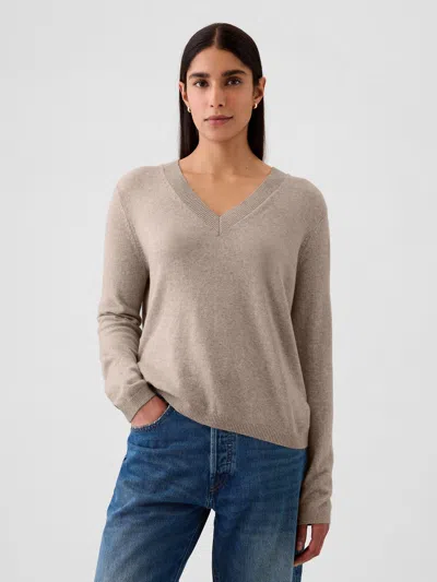 Gap Cashsoft Sweater In Cobblestone Beige