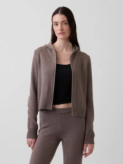 Gap Cashsoft Sweater Crop Zip Hoodie