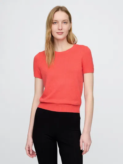 Gap Cashsoft Sweater Top In Fresh Coral Pink