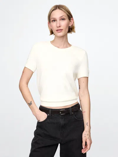 Gap Cashsoft Sweater Top In Ivory Beige Frost