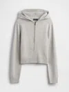 Gap Cashsoft Sweater Zip Hoodie In Gray