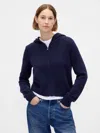 Gap Cashsoft Sweater Zip Hoodie In Purple