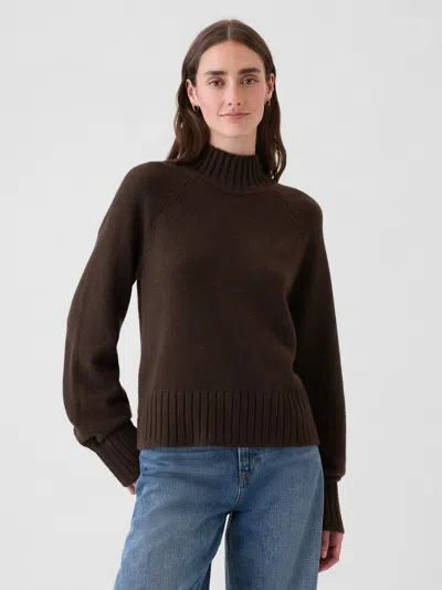 Gap Cashsoft Turtleneck Sweater In Terra Brown