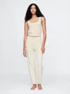 Gap Cashsoft Waffle Pj Joggers In Cream Beige