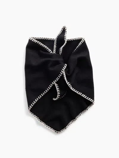 Gap Cashsoft Whipstitch Bandana Scarf In Black