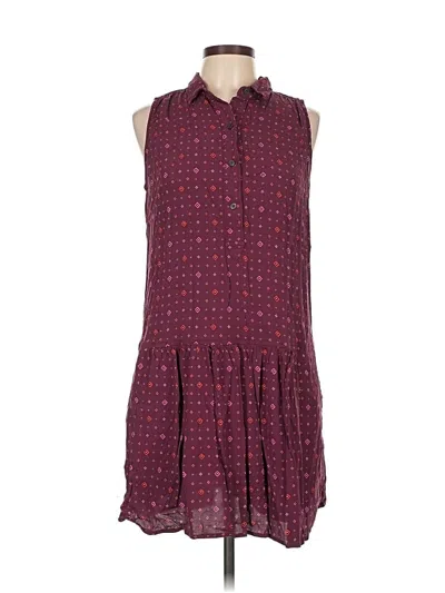 Pre-owned Gap Casual Dress In Burgundy
