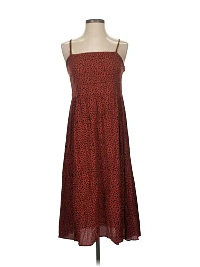 Pre-owned Gap Casual Dress In Burgundy