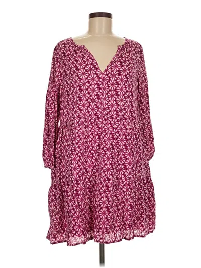 Pre-owned Gap Casual Dress In Burgundy