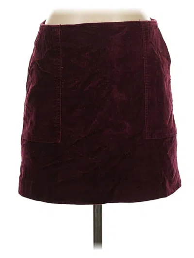 Pre-owned Gap Casual Skirt In Burgundy