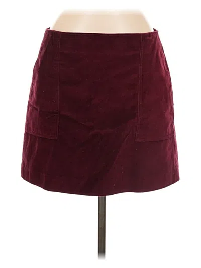 Pre-owned Gap Casual Skirt In Burgundy