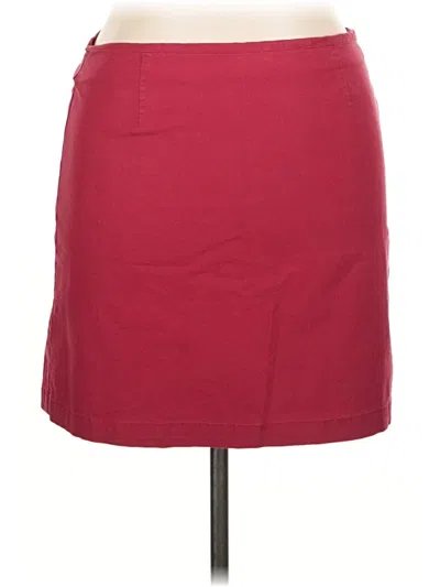 Pre-owned Gap Casual Skirt In Burgundy