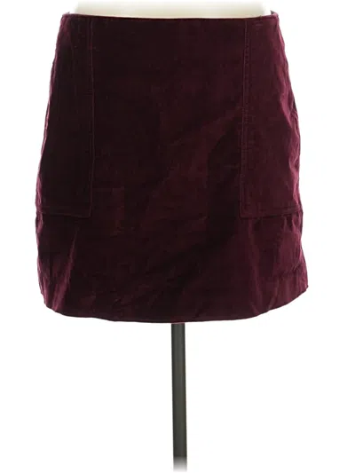 Pre-owned Gap Casual Skirt In Burgundy