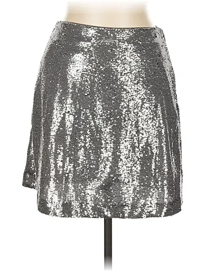 Pre-owned Gap Casual Skirt In Silver