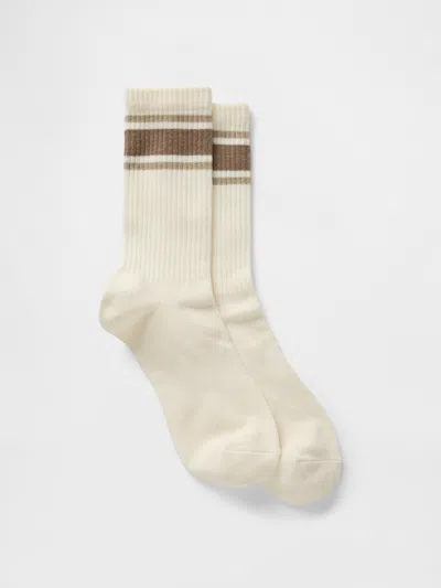 Gap Chunky Rib Crew Socks In Khaki